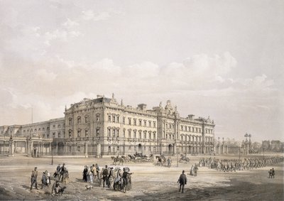 Buckingham Palace, inciso da Thomas Picken, pub. 1852 da Lloyd Bros. und Co. da Edmund Walker